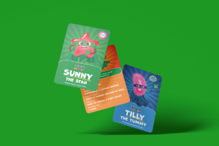 VIVIO Junior trading card designs